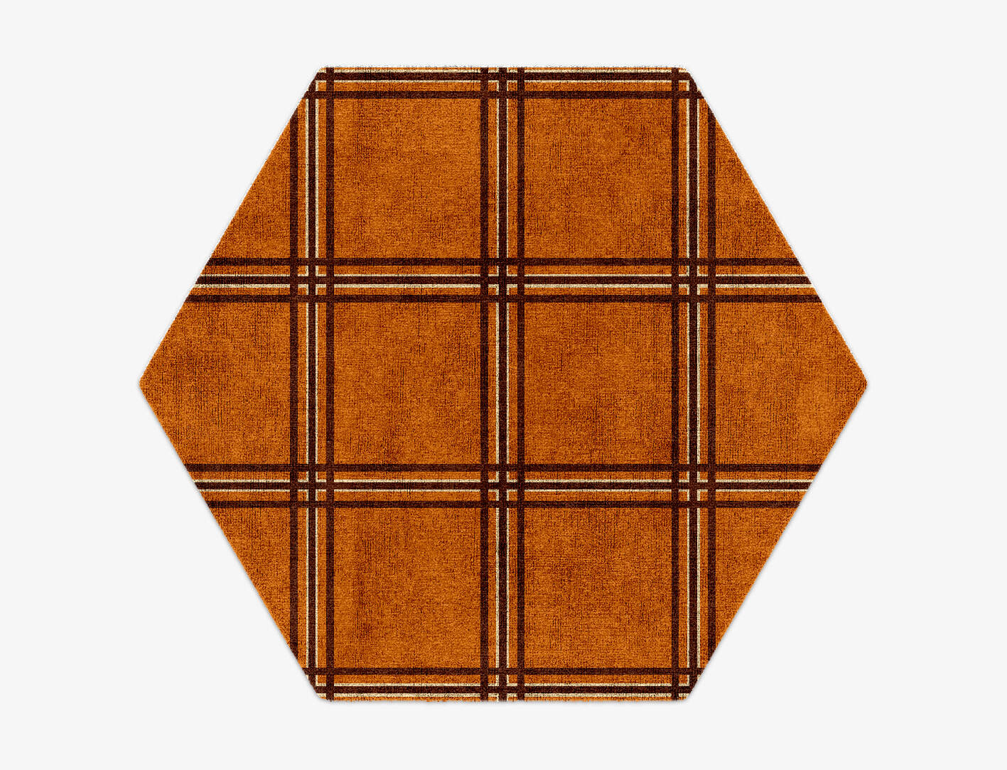 Citrus Geometric Hexagon Hand Knotted Bamboo Silk Custom Rug by Rug Artisan