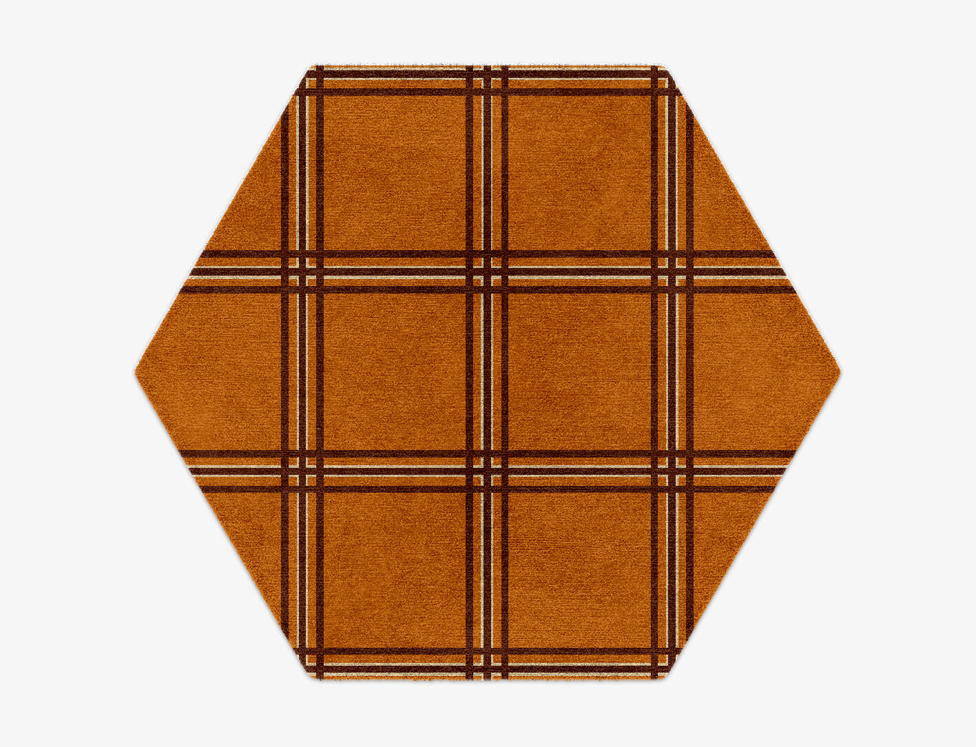 Citrus Geometric Hexagon Hand Knotted Tibetan Wool Custom Rug by Rug Artisan
