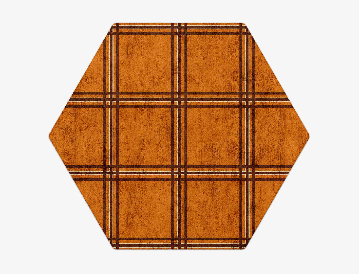 Citrus Geometric Hexagon Hand Tufted Bamboo Silk Custom Rug by Rug Artisan