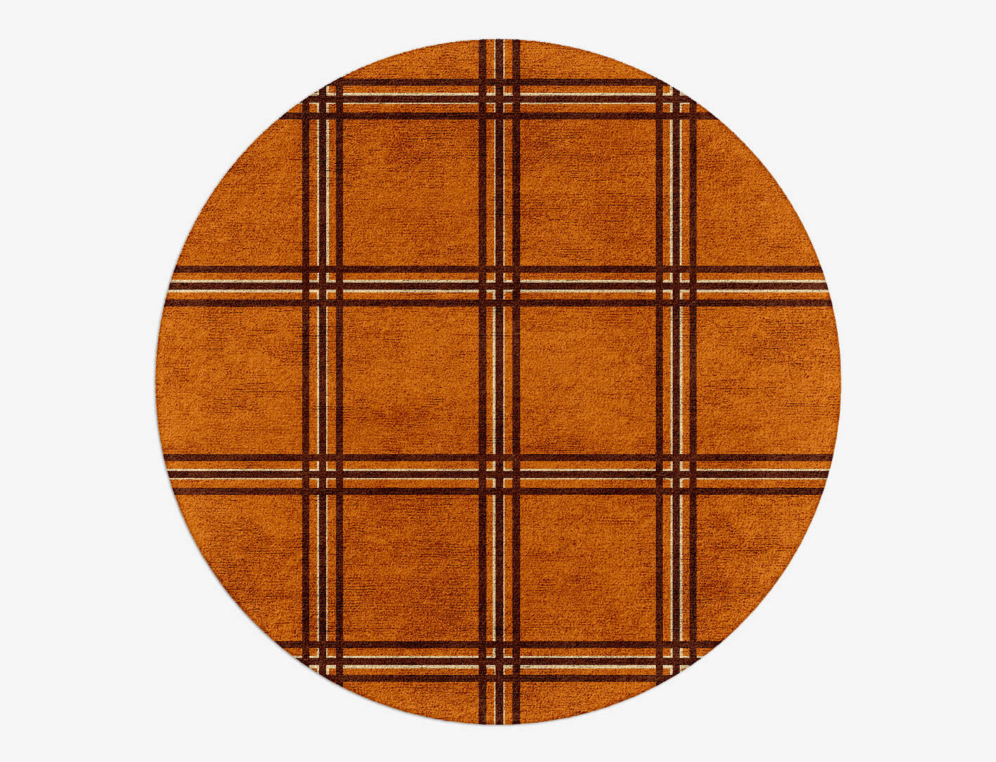 Citrus Geometric Round Hand Tufted Bamboo Silk Custom Rug by Rug Artisan