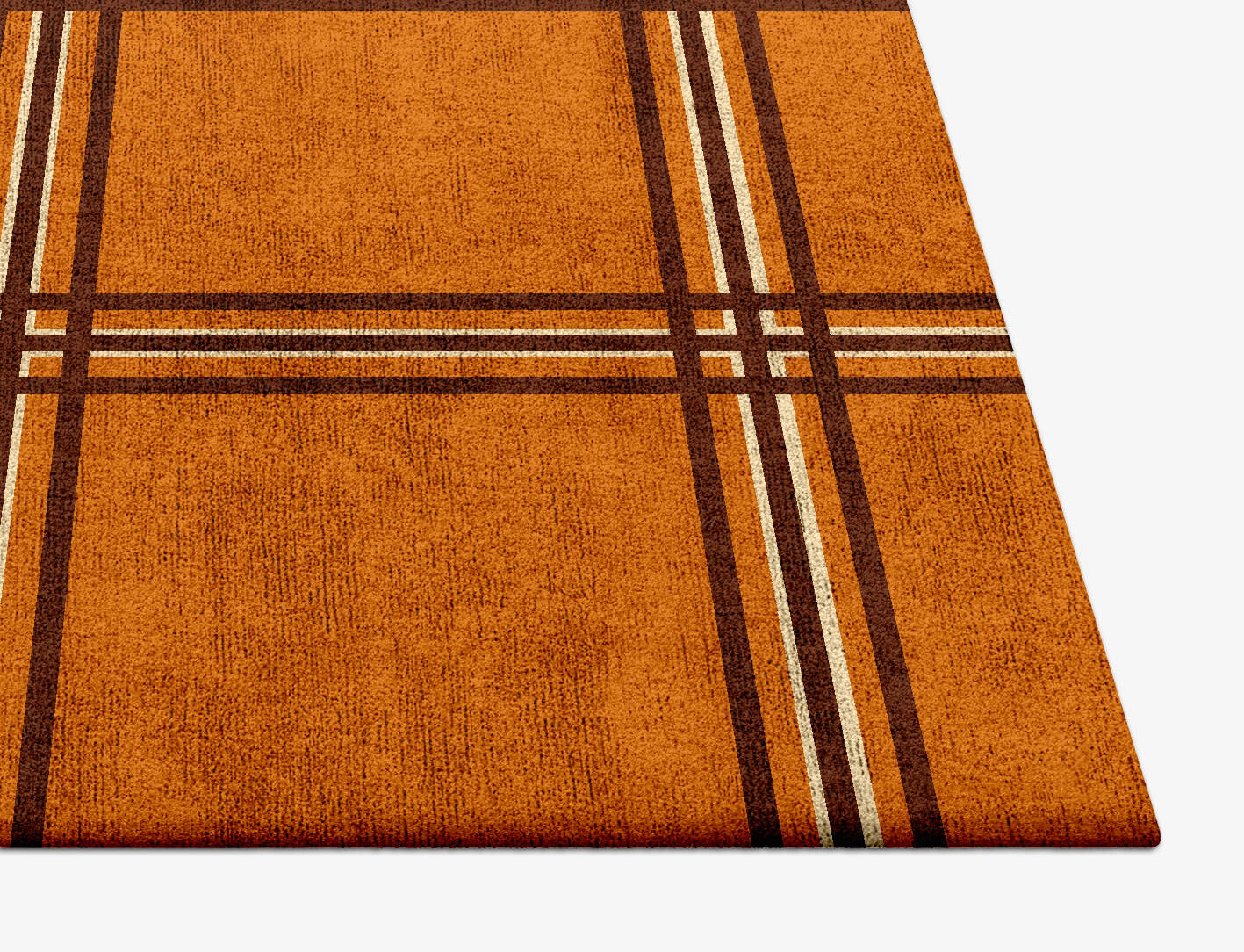 Citrus Geometric Square Hand Tufted Bamboo Silk Custom Rug by Rug Artisan