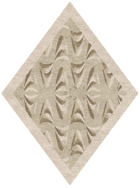 Clamshell Origami Diamond Hand Knotted Tibetan Wool Custom Rug by Rug Artisan