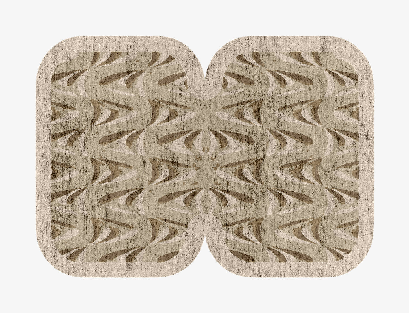 Clamshell Origami Eight Hand Knotted Bamboo Silk Custom Rug by Rug Artisan