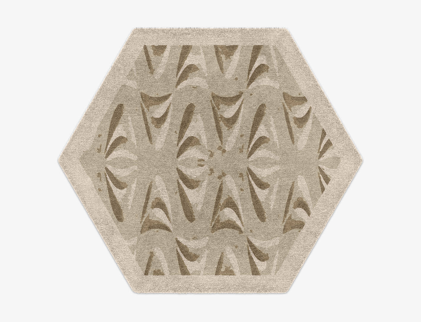 Clamshell Origami Hexagon Hand Knotted Tibetan Wool Custom Rug by Rug Artisan