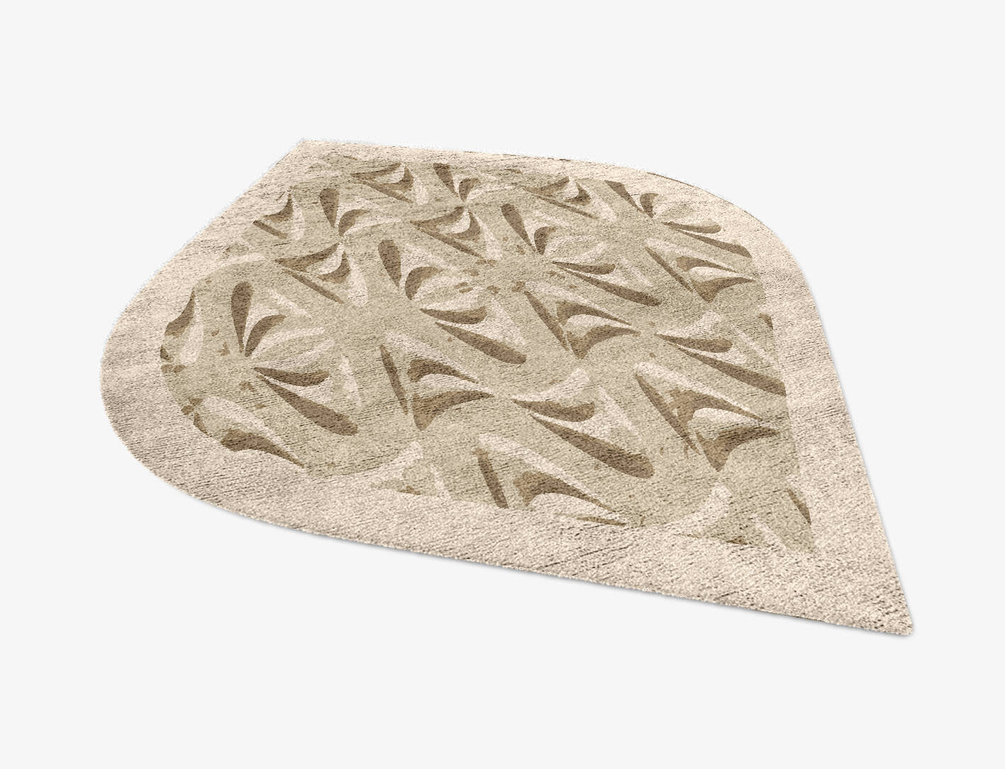 Clamshell Origami Ogee Hand Knotted Bamboo Silk Custom Rug by Rug Artisan