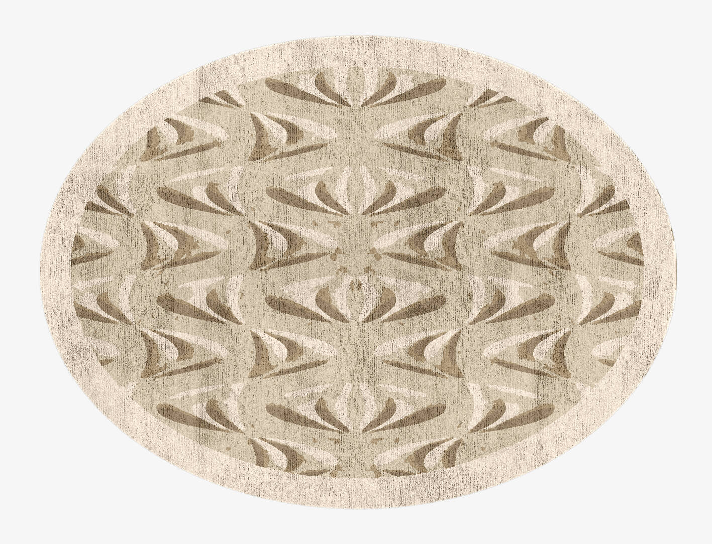 Clamshell Origami Oval Hand Knotted Bamboo Silk Custom Rug by Rug Artisan