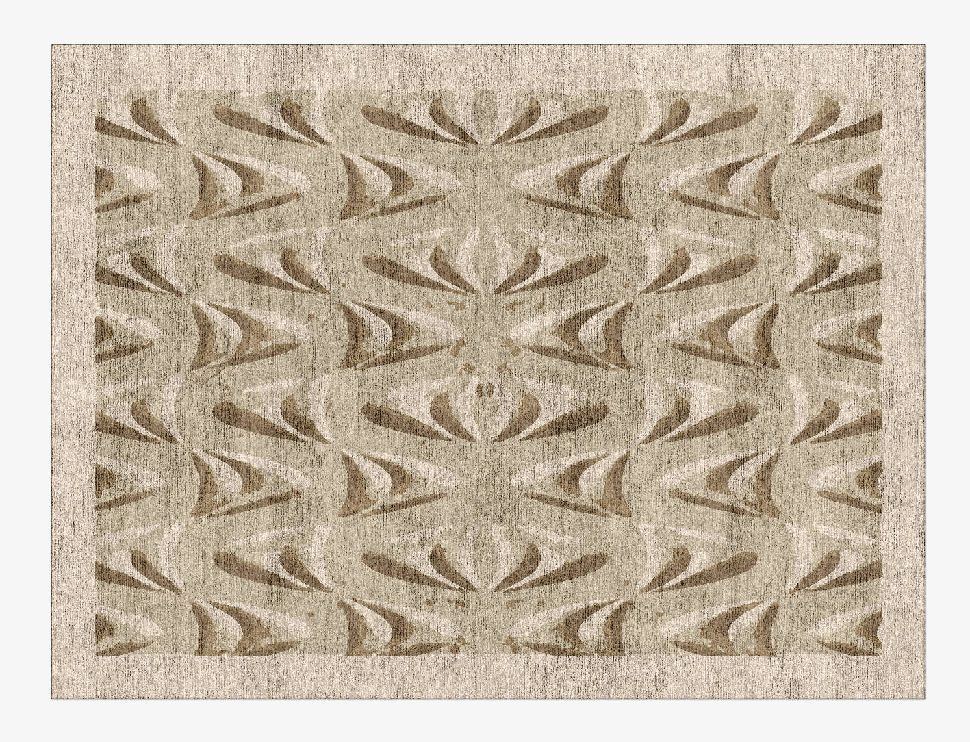 Clamshell Origami Rectangle Hand Knotted Bamboo Silk Custom Rug by Rug Artisan