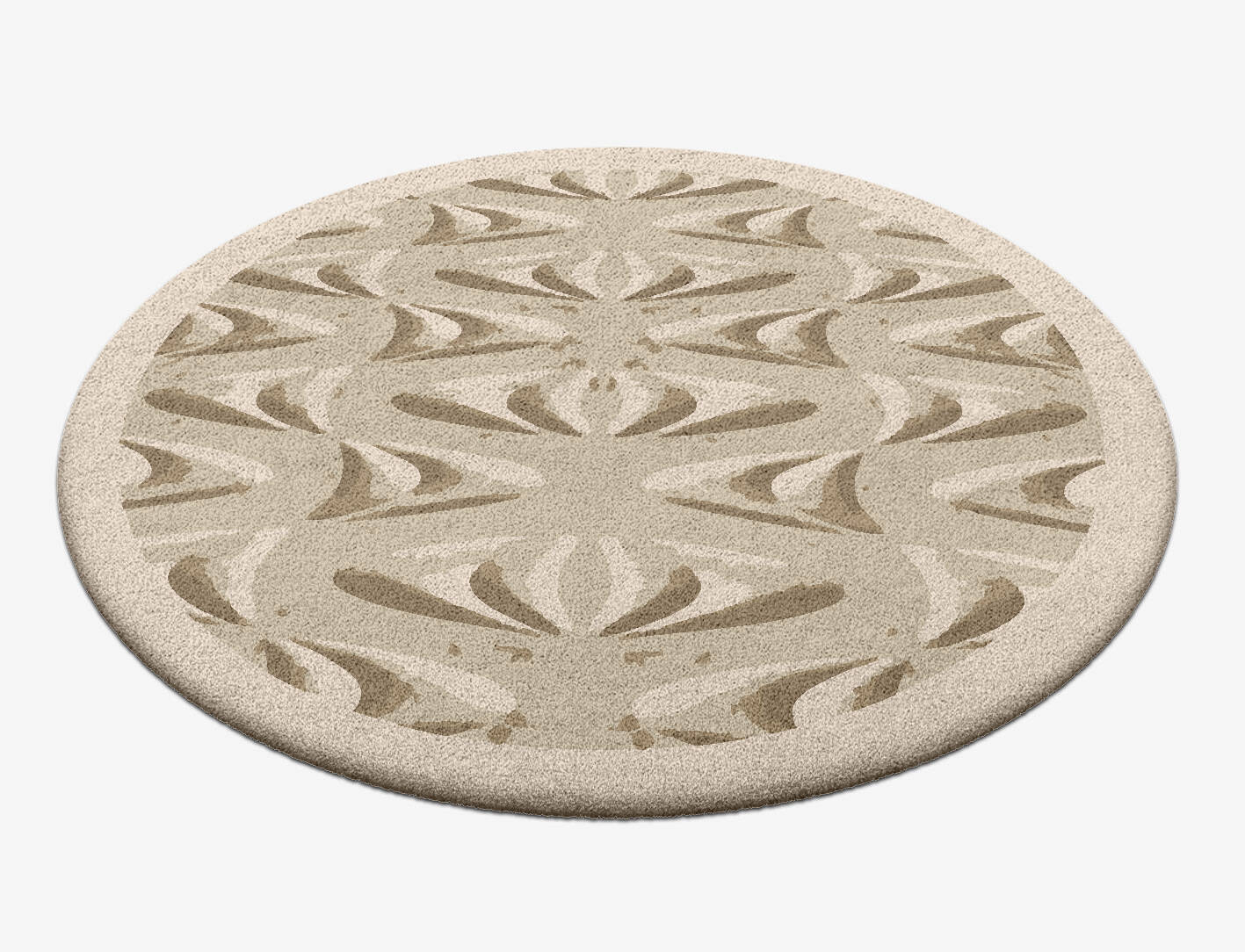Clamshell Origami Round Hand Tufted Pure Wool Custom Rug by Rug Artisan