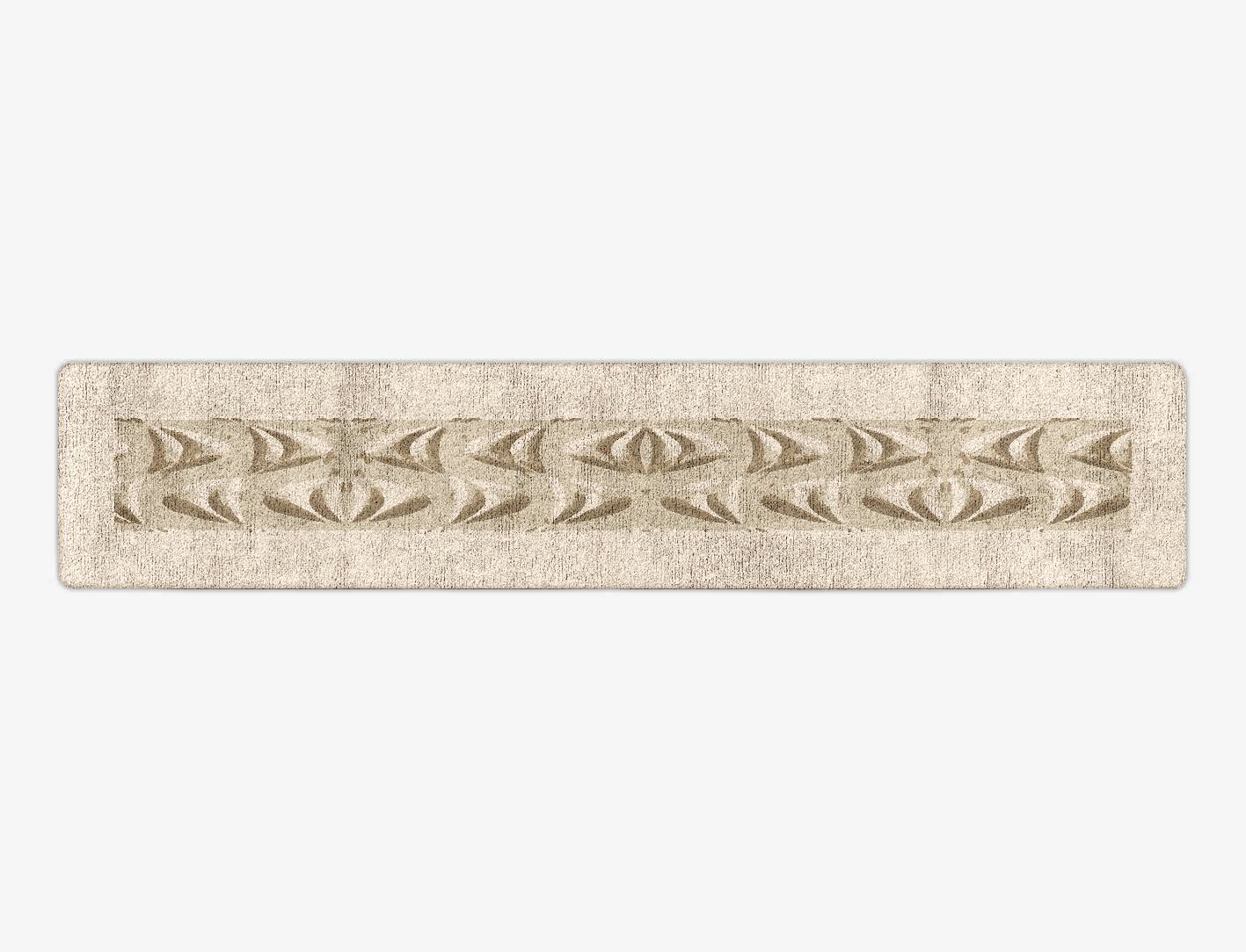 Clamshell Origami Runner Hand Tufted Bamboo Silk Custom Rug by Rug Artisan