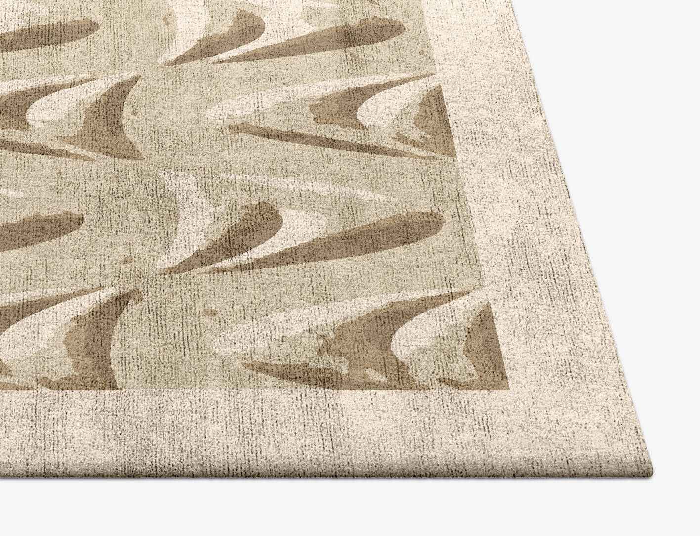 Clamshell Origami Square Hand Tufted Bamboo Silk Custom Rug by Rug Artisan