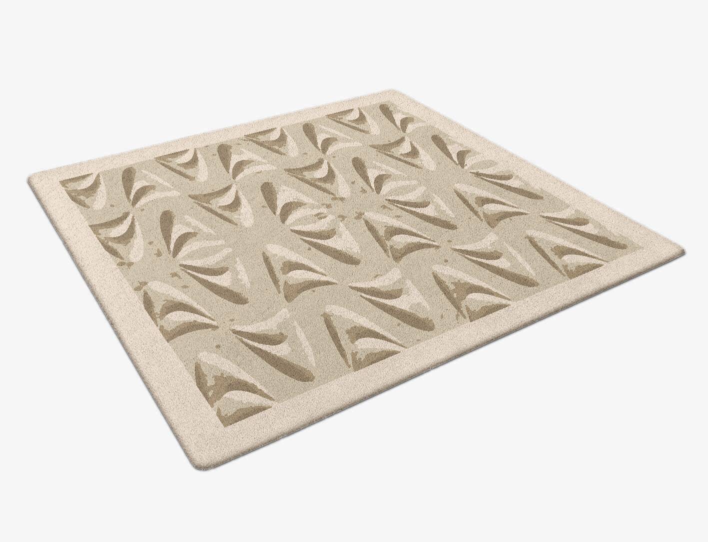 Clamshell Origami Square Hand Tufted Pure Wool Custom Rug by Rug Artisan