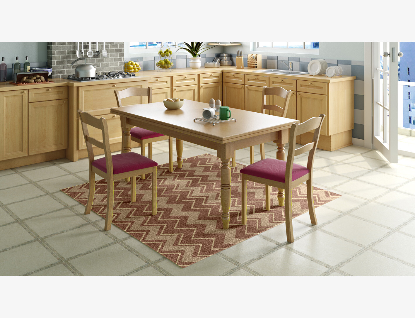 Clash Geometric Square Flatweave New Zealand Wool Custom Rug by Rug Artisan