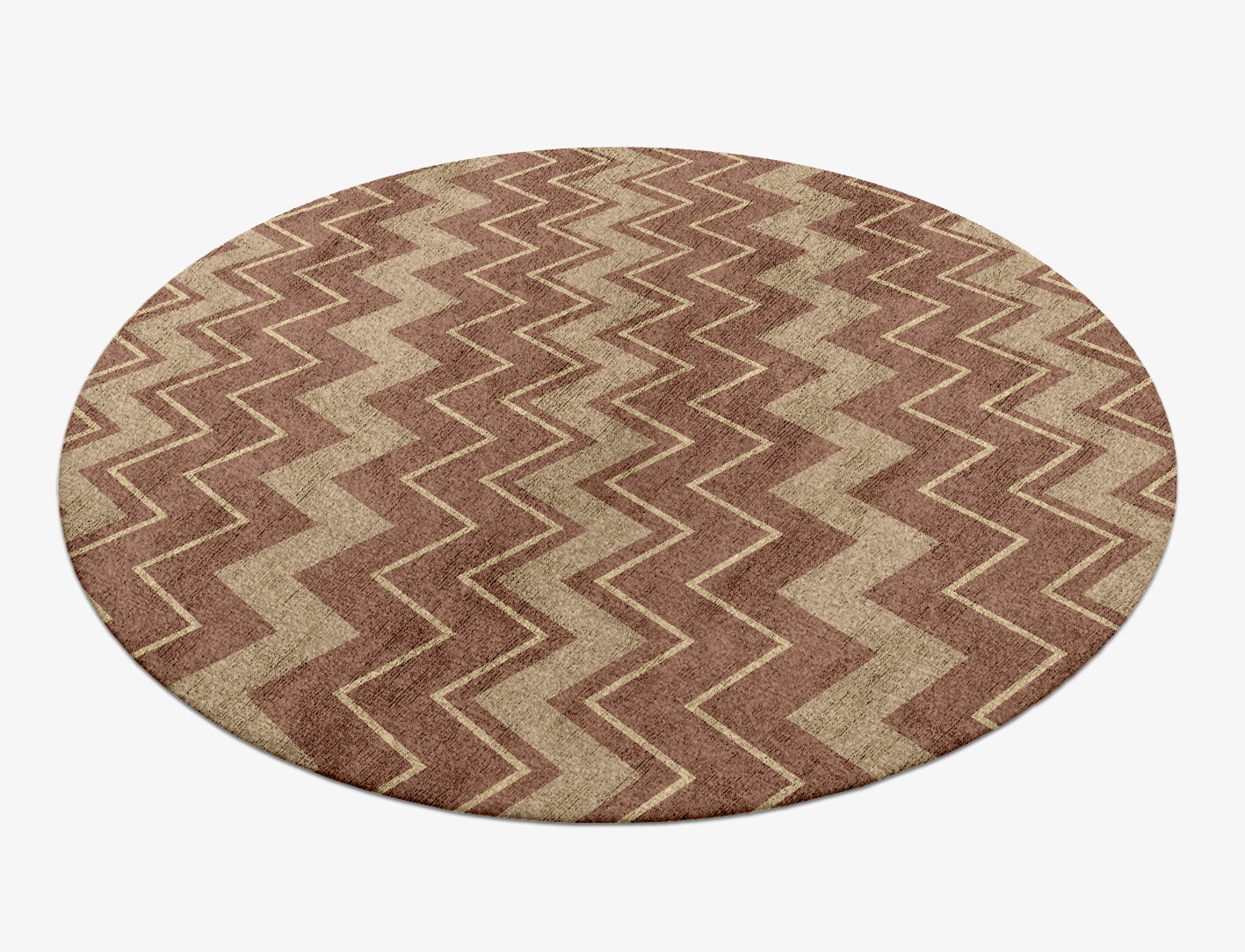 Clash Geometric Round Hand Knotted Bamboo Silk Custom Rug by Rug Artisan
