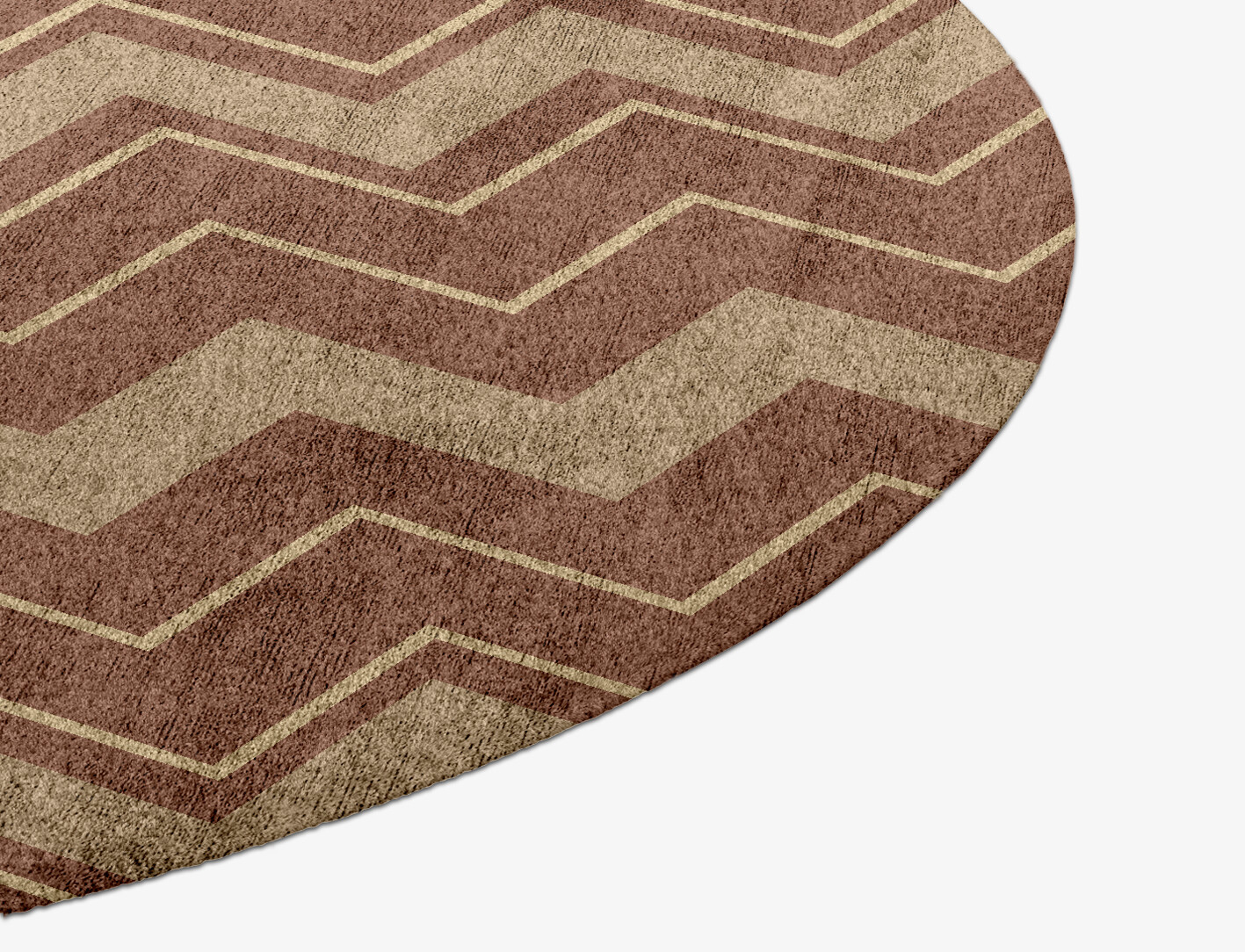 Clash Geometric Round Hand Knotted Bamboo Silk Custom Rug by Rug Artisan