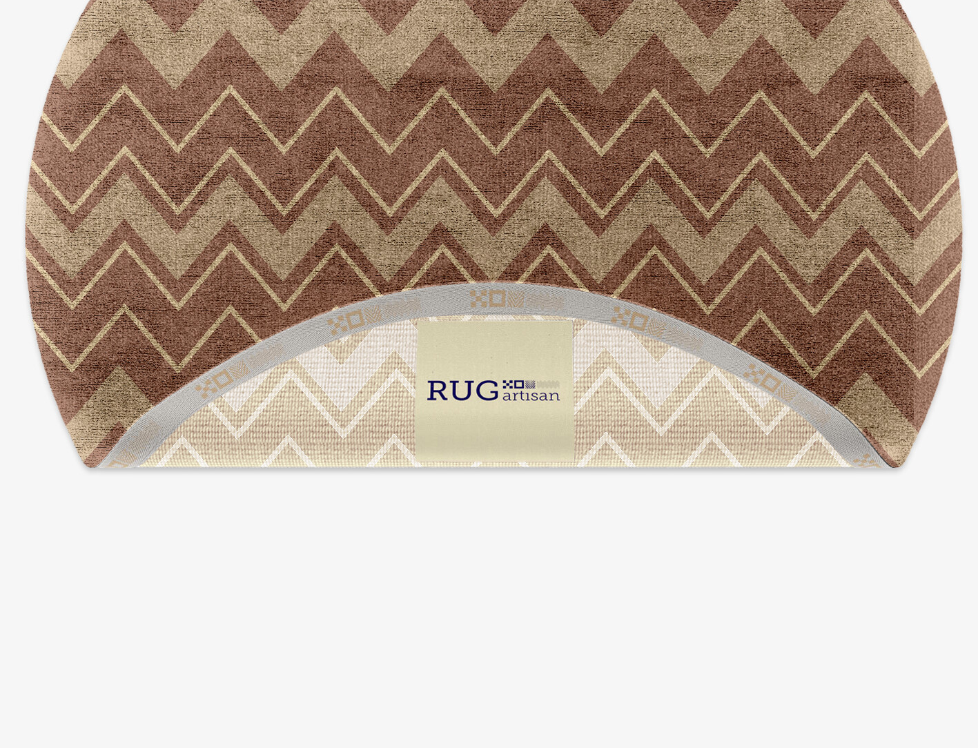 Clash Geometric Round Hand Knotted Bamboo Silk Custom Rug by Rug Artisan