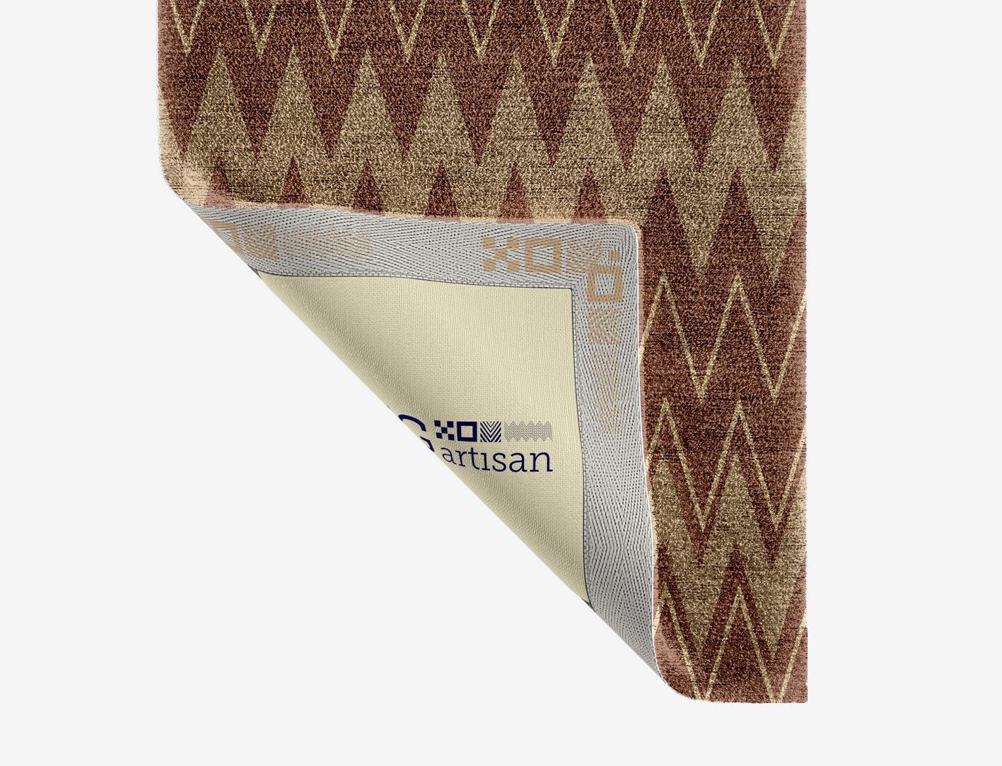 Clash Geometric Runner Hand Knotted Bamboo Silk Custom Rug by Rug Artisan