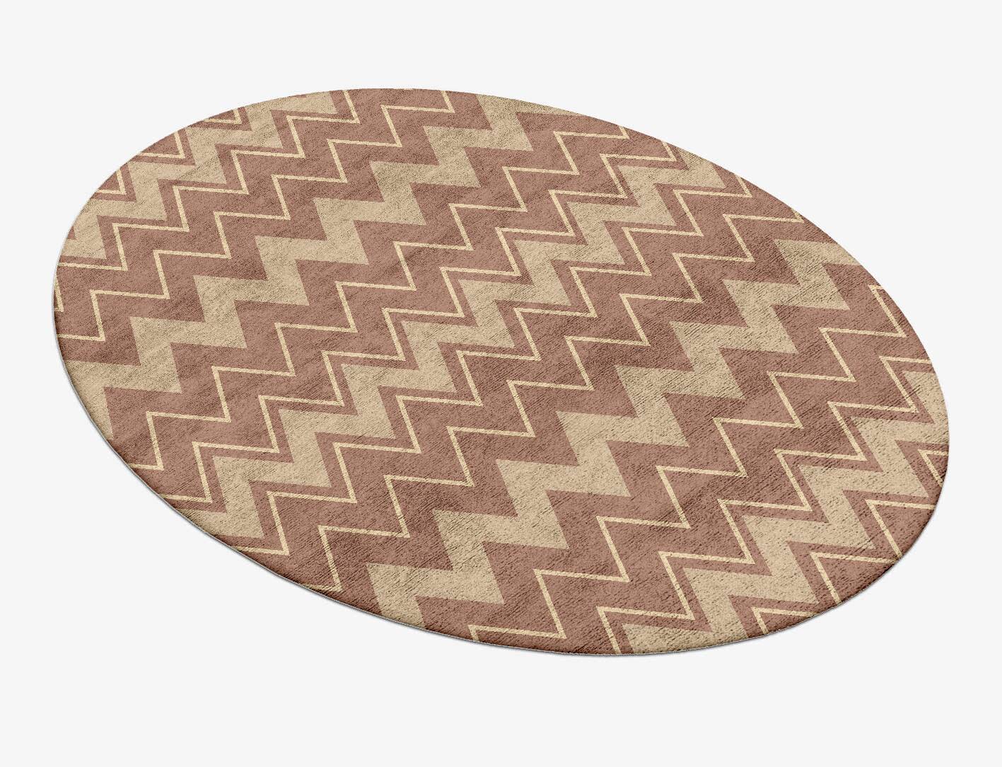 Clash Geometric Oval Hand Tufted Bamboo Silk Custom Rug by Rug Artisan