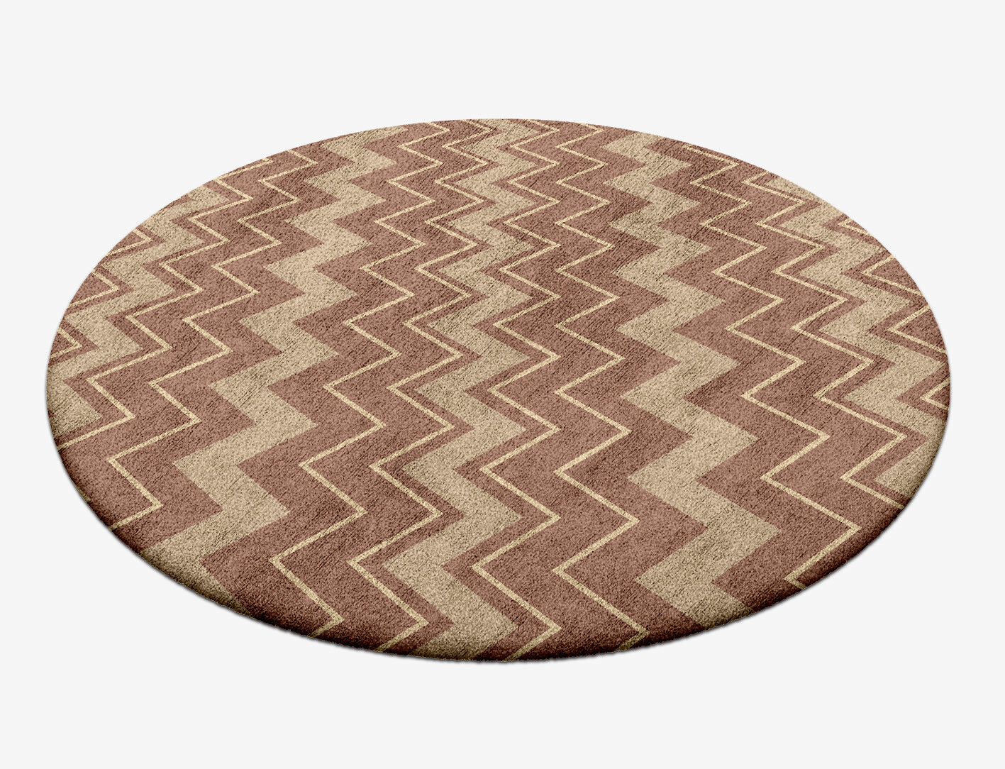Clash Geometric Round Hand Tufted Bamboo Silk Custom Rug by Rug Artisan