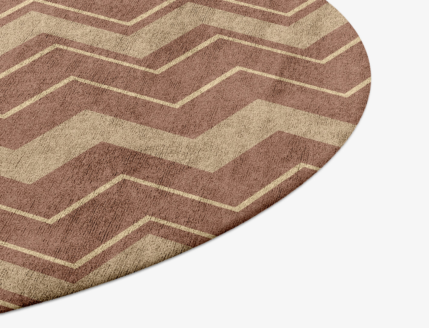 Clash Geometric Round Hand Tufted Bamboo Silk Custom Rug by Rug Artisan