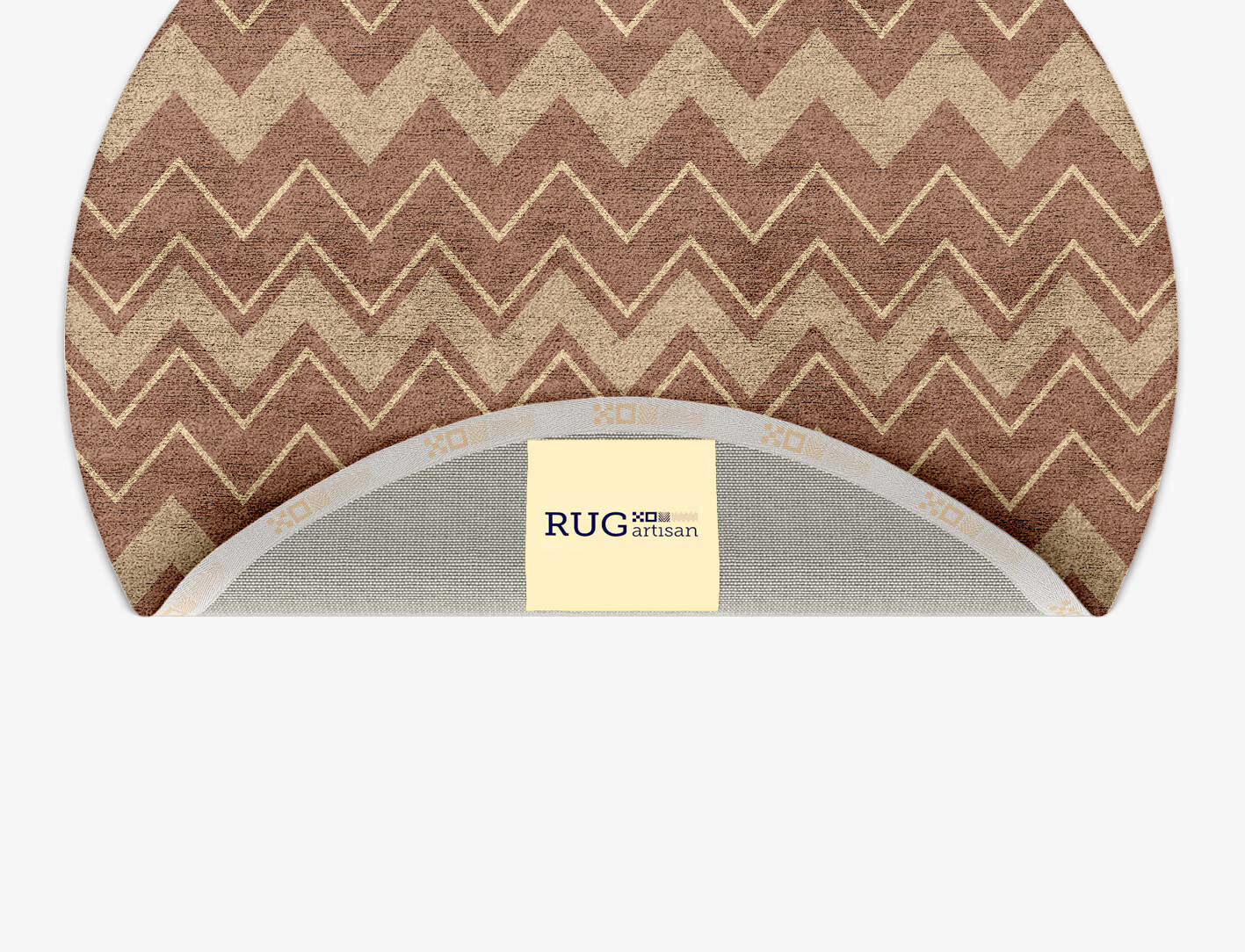 Clash Geometric Round Hand Tufted Bamboo Silk Custom Rug by Rug Artisan