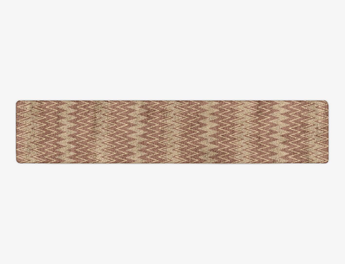Clash Geometric Runner Hand Tufted Bamboo Silk Custom Rug by Rug Artisan