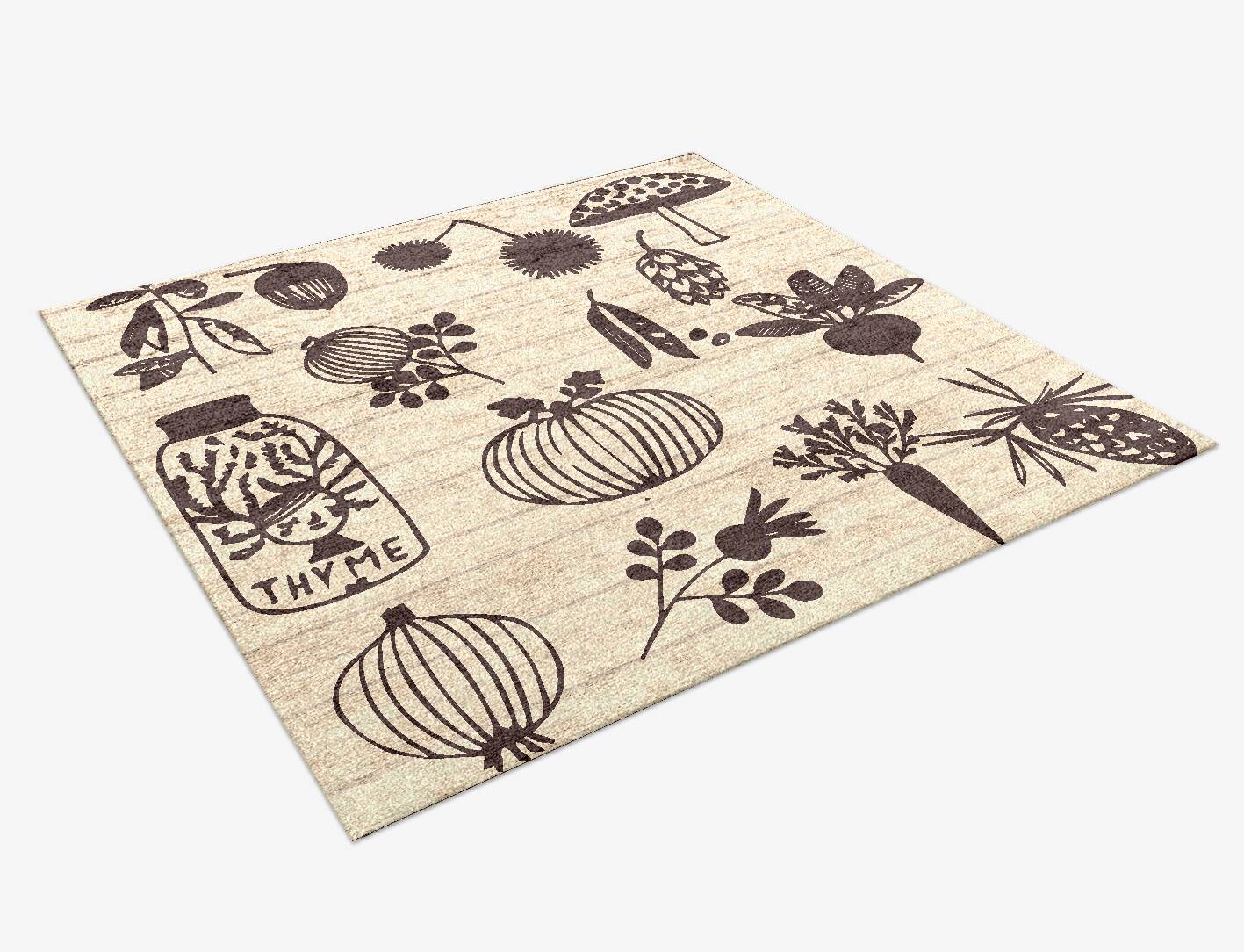 Class Book Kids Square Hand Knotted Bamboo Silk Custom Rug by Rug Artisan