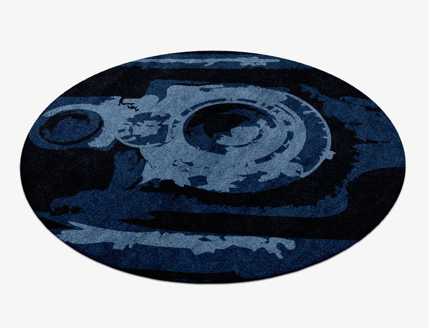 Classique Abstract Round Hand Knotted Bamboo Silk Custom Rug by Rug Artisan