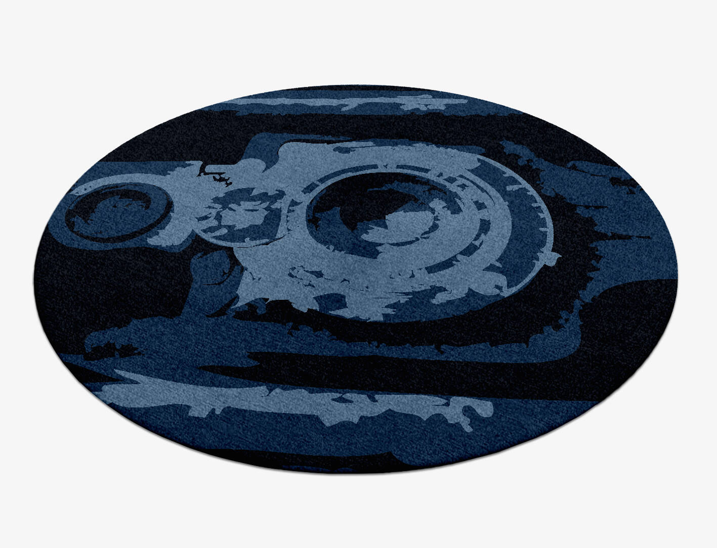 Classique Abstract Round Hand Knotted Tibetan Wool Custom Rug by Rug Artisan