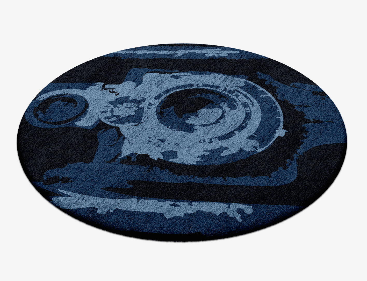 Classique Abstract Round Hand Tufted Bamboo Silk Custom Rug by Rug Artisan