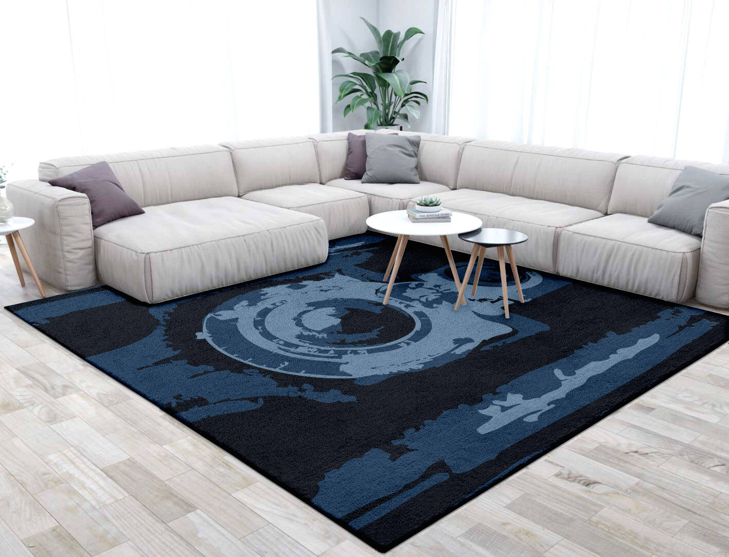 Classique Abstract Square Hand Tufted Pure Wool Custom Rug by Rug Artisan