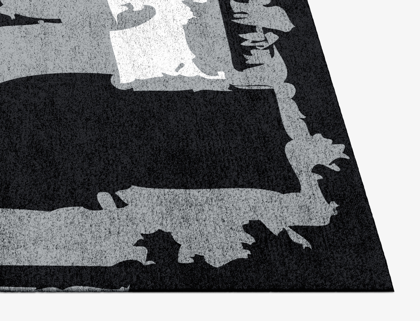 Classique Grey Monochrome Rectangle Hand Knotted Bamboo Silk Custom Rug by Rug Artisan