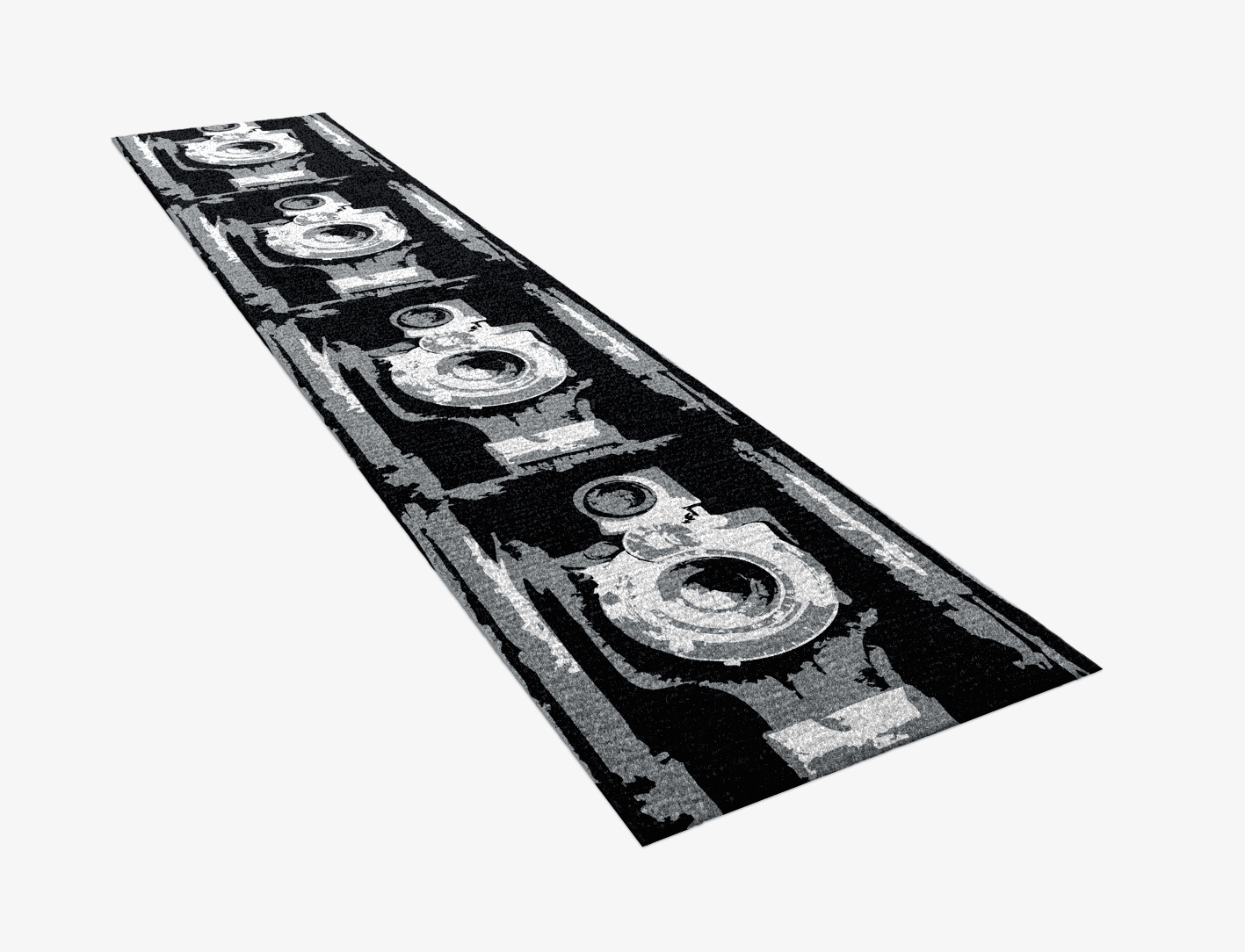 Classique Grey Monochrome Runner Hand Knotted Tibetan Wool Custom Rug by Rug Artisan