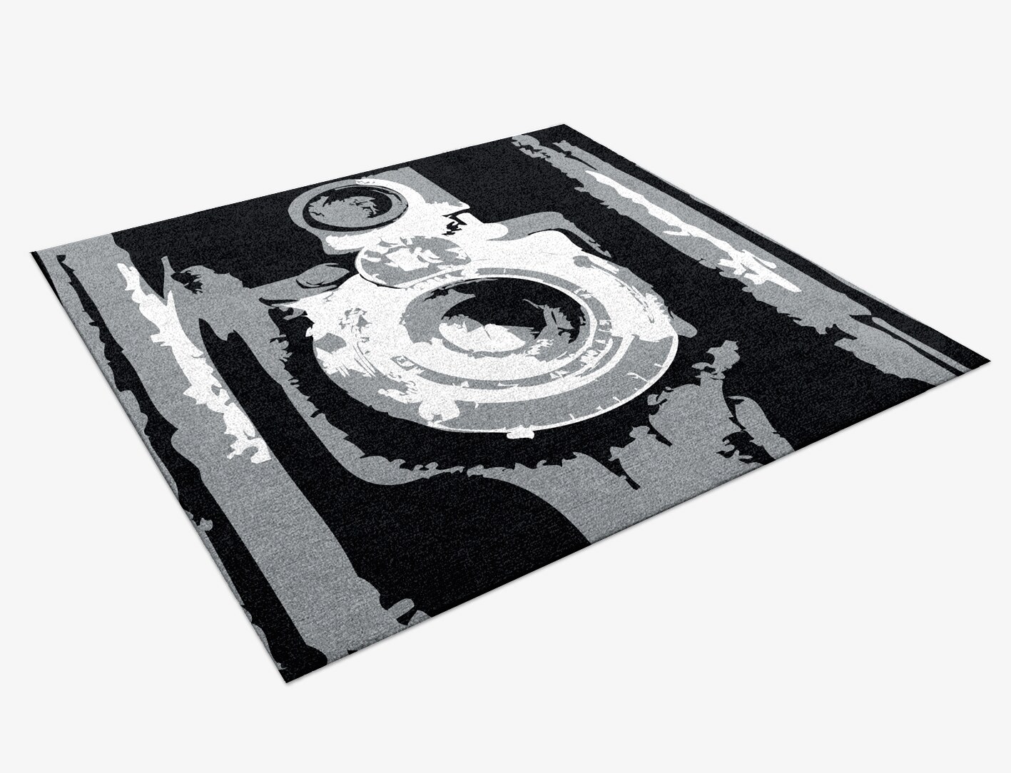 Classique Grey Monochrome Square Hand Knotted Tibetan Wool Custom Rug by Rug Artisan
