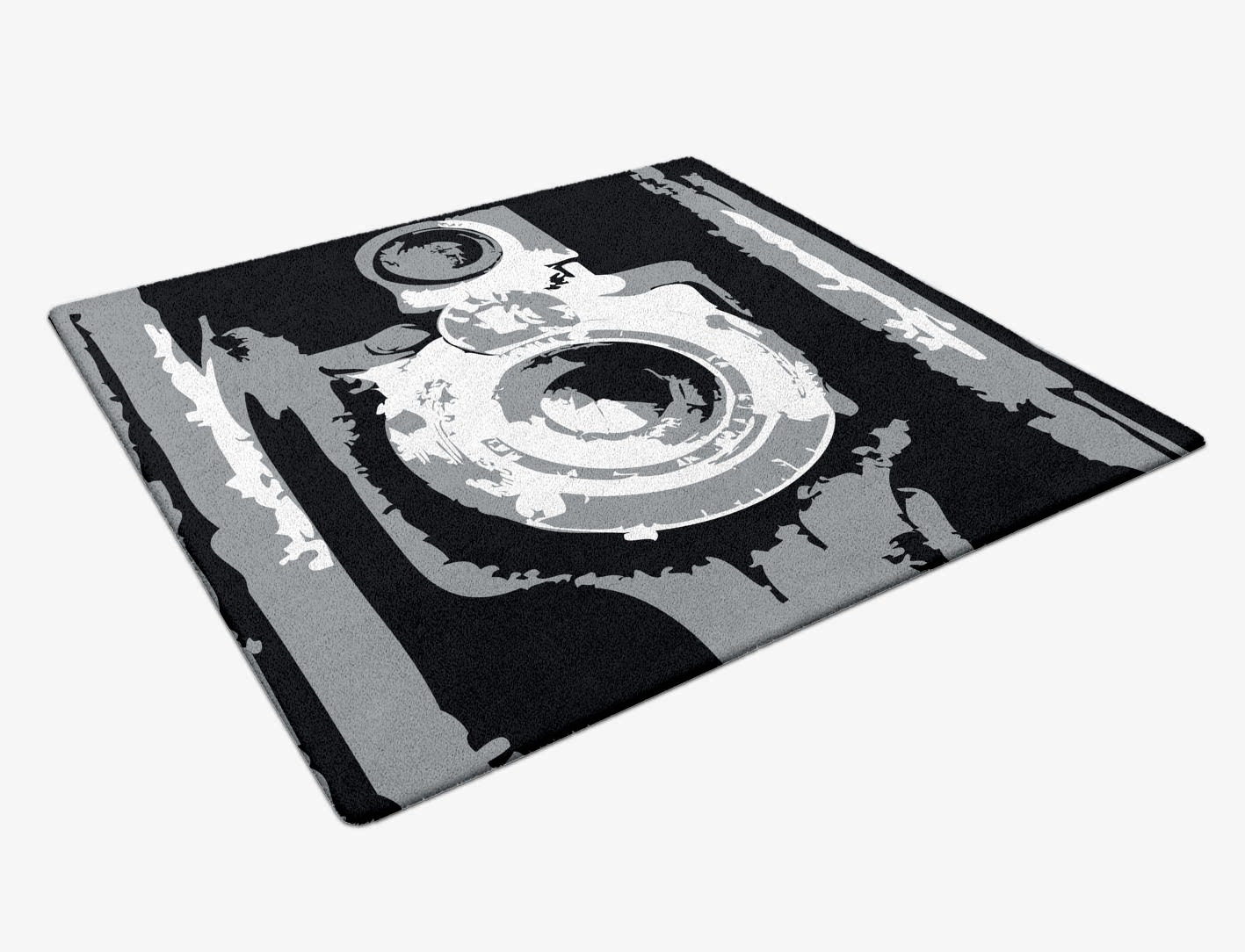 Classique Grey Monochrome Square Hand Tufted Pure Wool Custom Rug by Rug Artisan