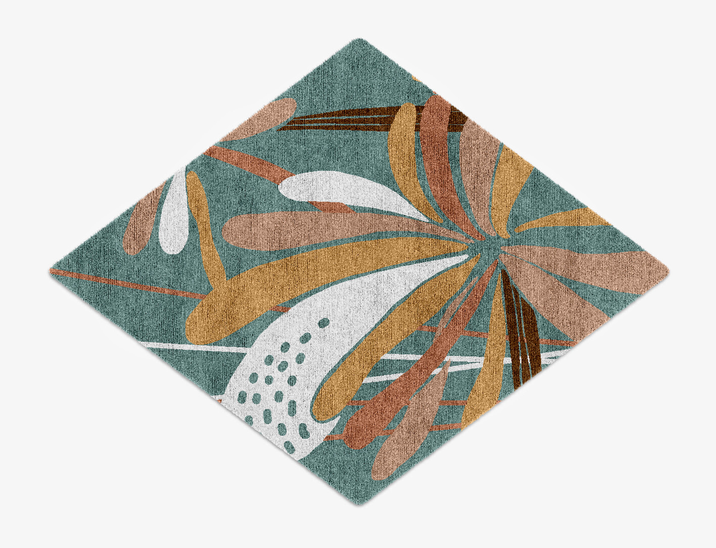 Cleome Field of Flowers Diamond Hand Knotted Bamboo Silk Custom Rug by Rug Artisan