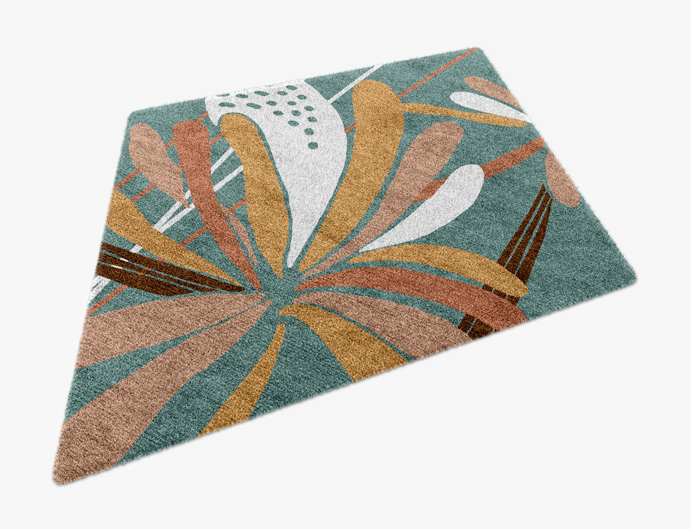 Cleome Field of Flowers Diamond Hand Knotted Bamboo Silk Custom Rug by Rug Artisan