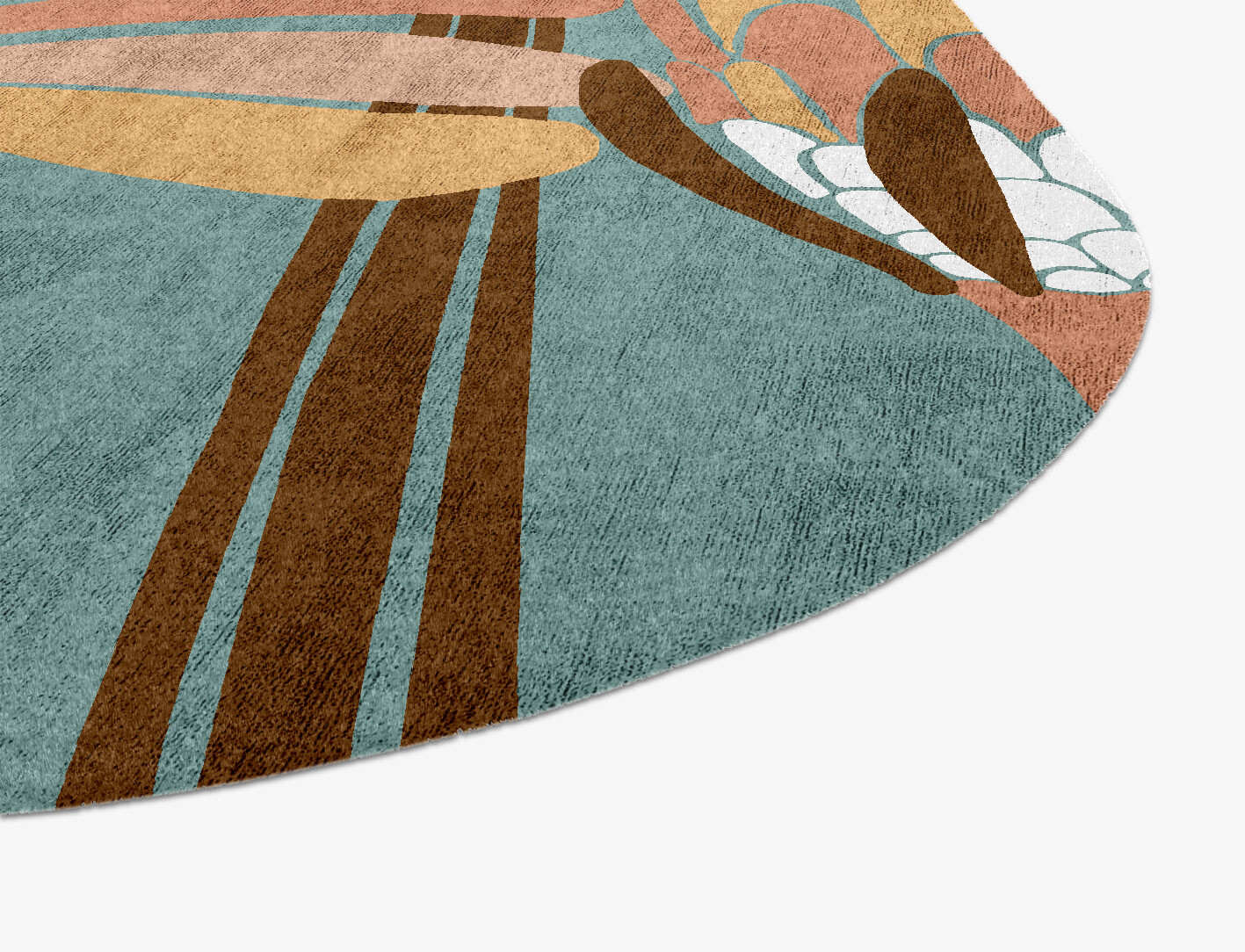 Cleome Field of Flowers Oblong Hand Knotted Bamboo Silk Custom Rug by Rug Artisan