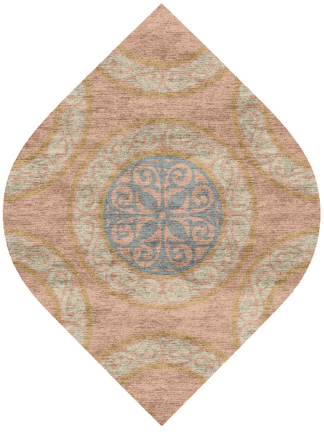 Clique Blue Royal Ogee Hand Knotted Bamboo Silk Custom Rug by Rug Artisan