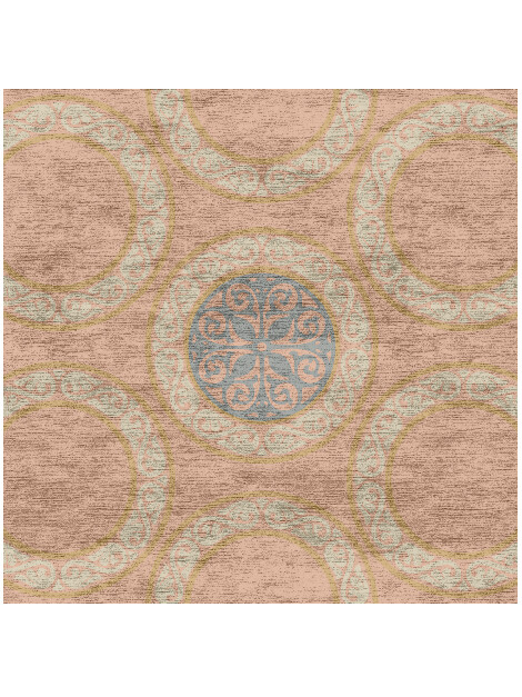 Clique Blue Royal Square Hand Knotted Bamboo Silk Custom Rug by Rug Artisan