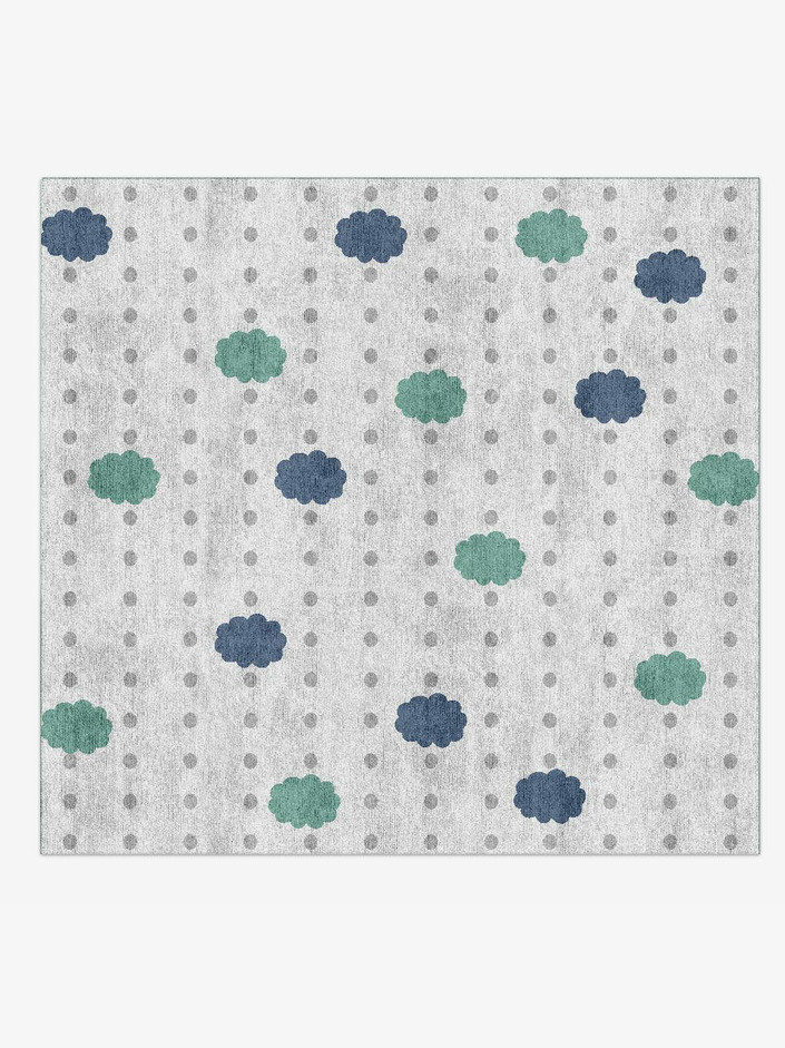CloudNine Kids Square Hand Knotted Bamboo Silk Custom Rug by Rug Artisan