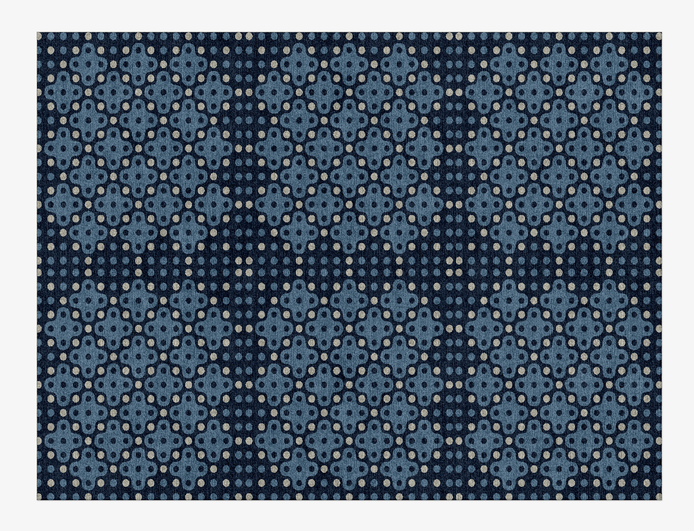 Cluster Geometric Rectangle Hand Knotted Tibetan Wool Custom Rug by Rug Artisan