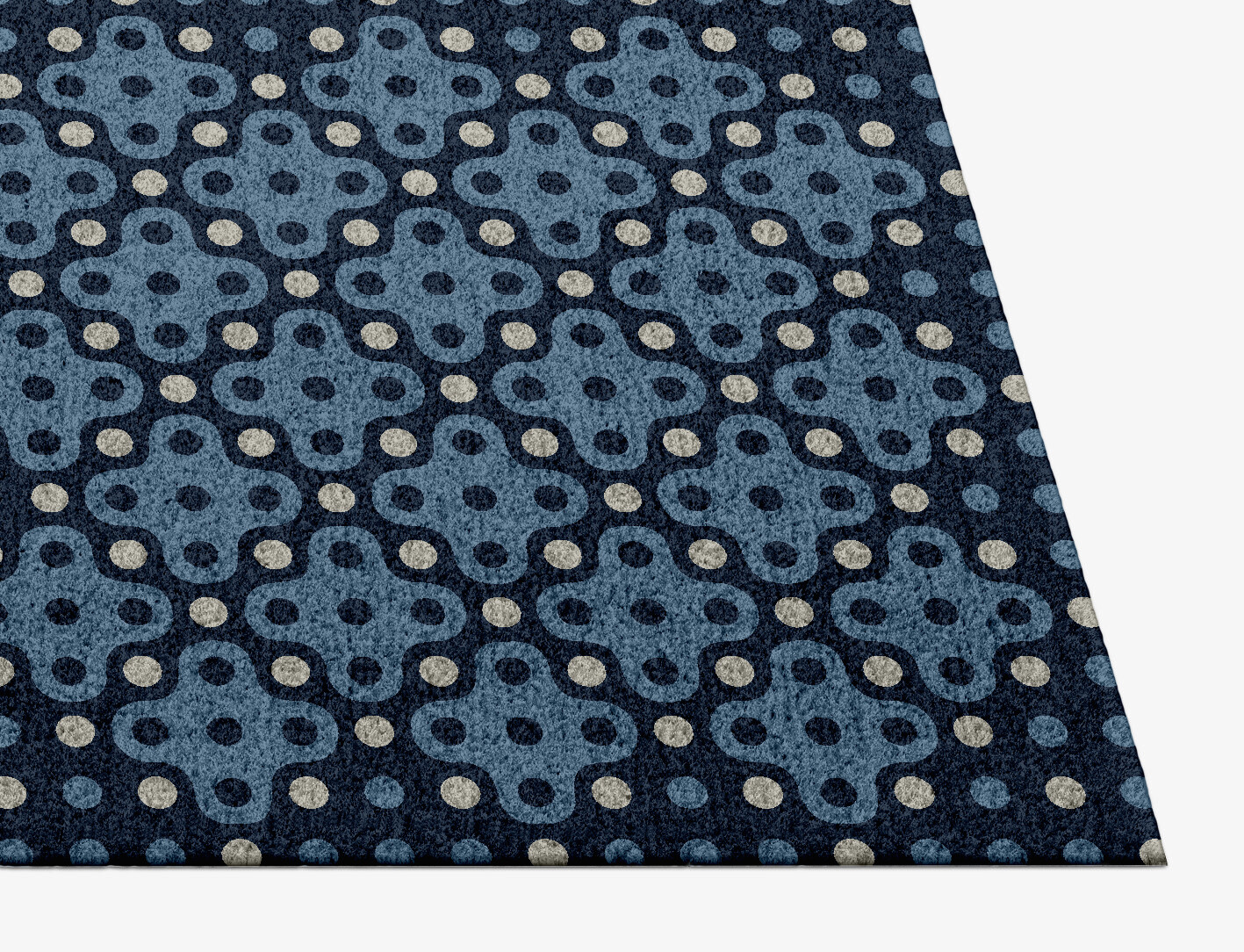 Cluster Geometric Rectangle Hand Knotted Tibetan Wool Custom Rug by Rug Artisan