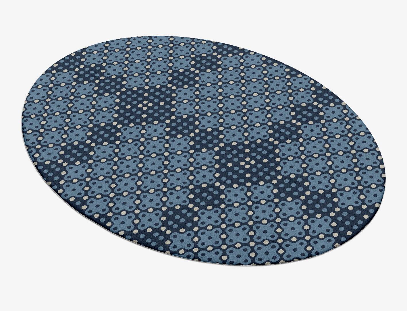 Cluster Modern Geometrics Oval Hand Tufted Pure Wool Custom Rug by Rug Artisan
