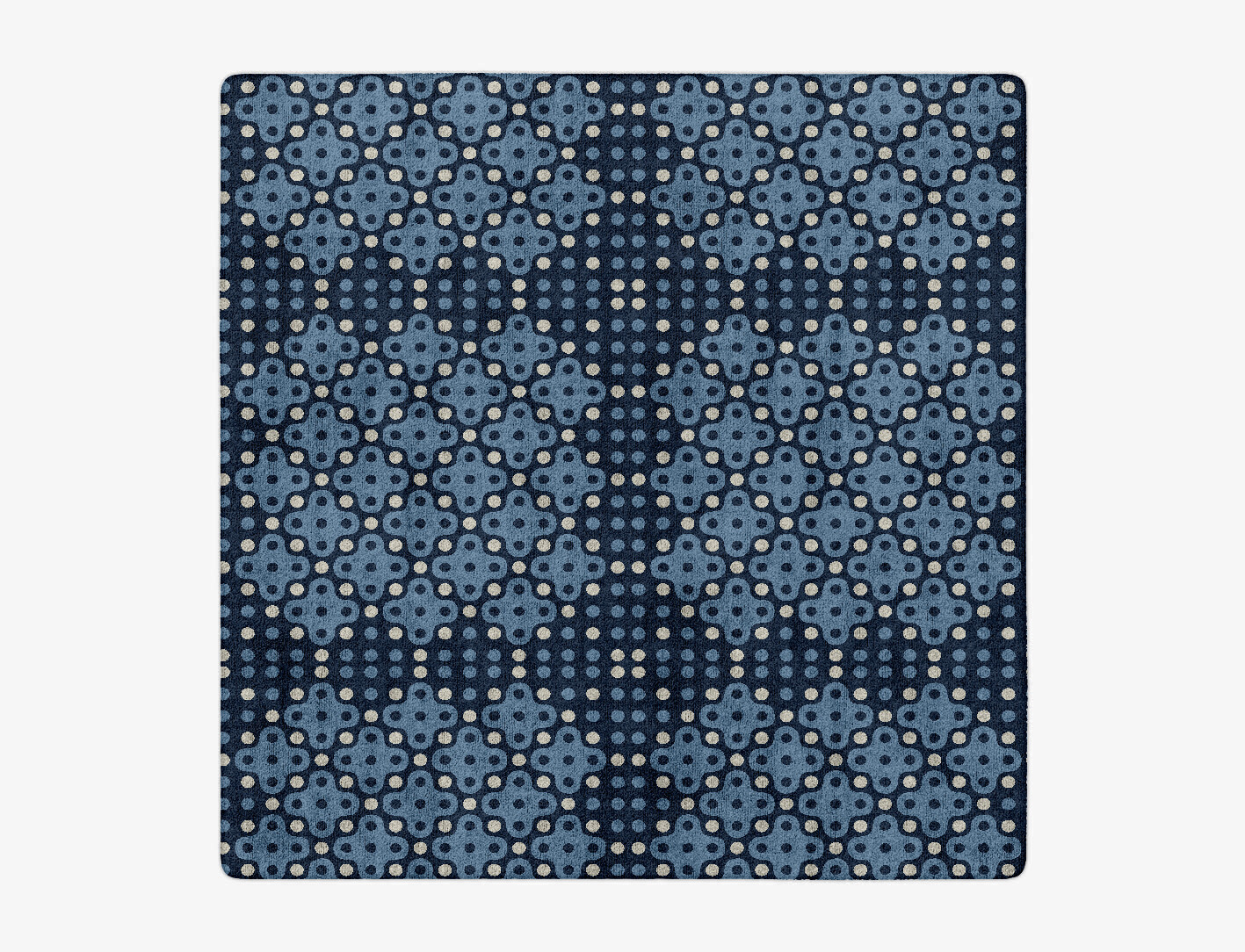 Cluster Geometric Square Hand Tufted Bamboo Silk Custom Rug by Rug Artisan