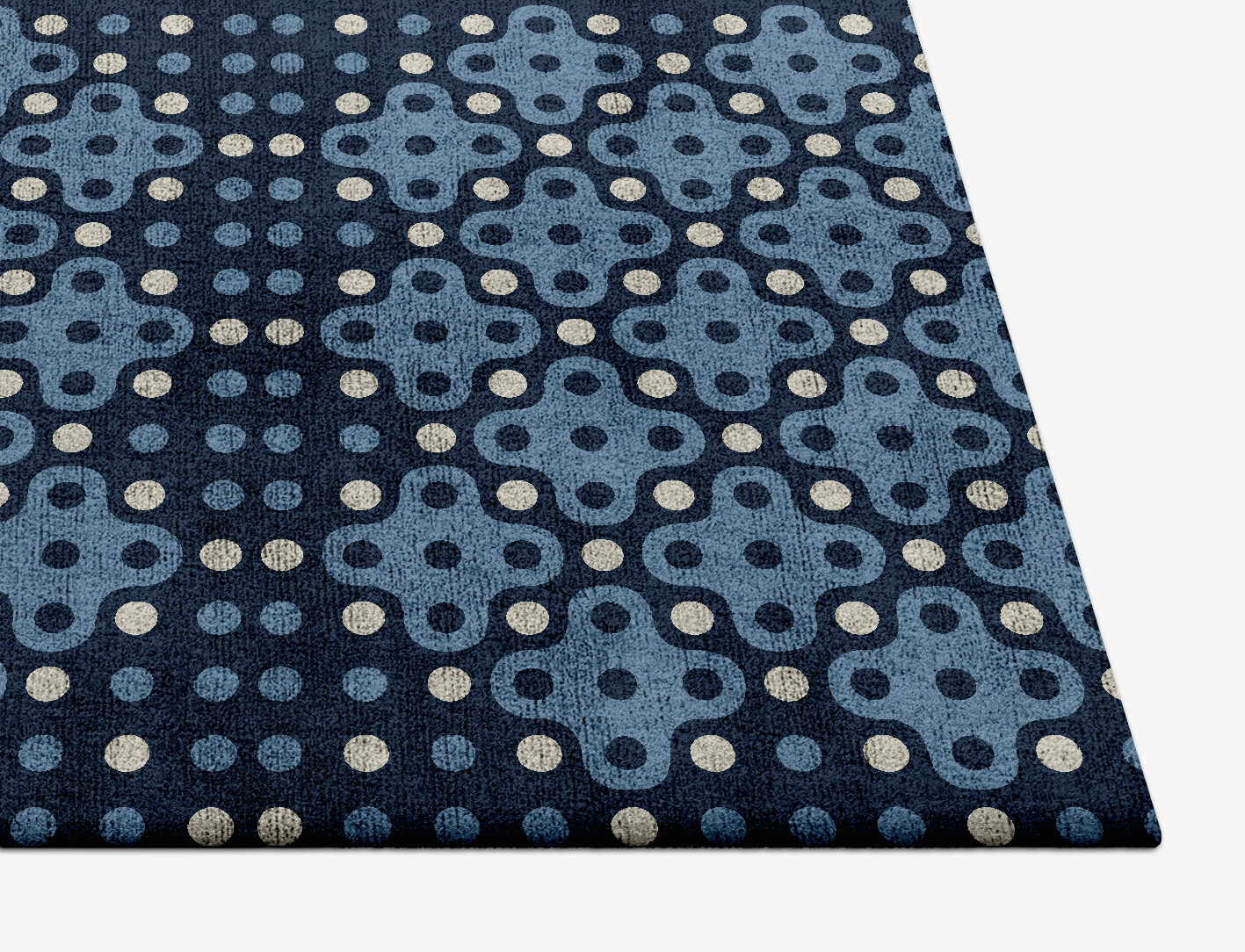 Cluster Geometric Square Hand Tufted Bamboo Silk Custom Rug by Rug Artisan