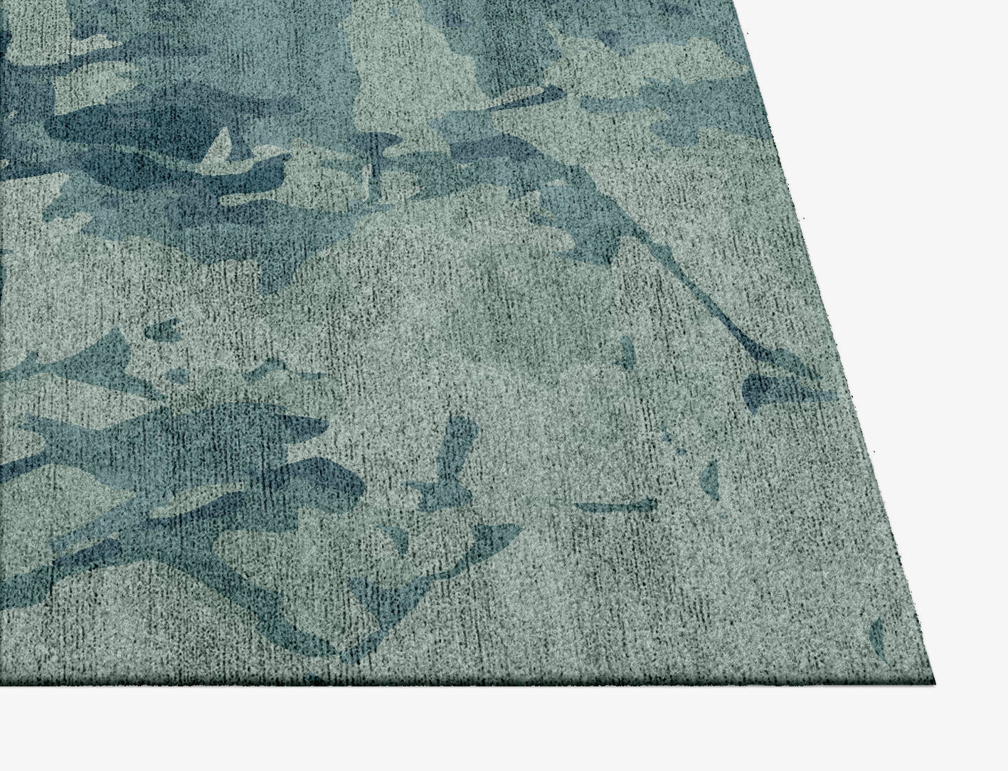 Clutter Gradation Square Hand Knotted Bamboo Silk Custom Rug by Rug Artisan