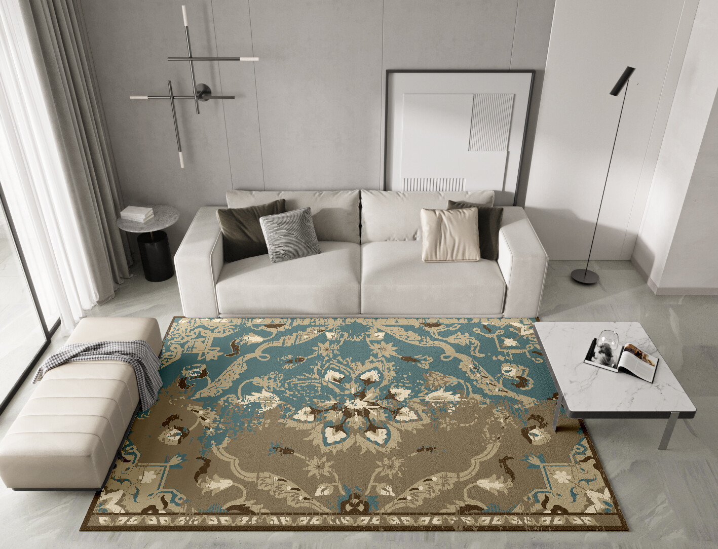 Coeval Persian Persian Bagh Rectangle Hand Tufted Pure Wool Custom Rug by Rug Artisan