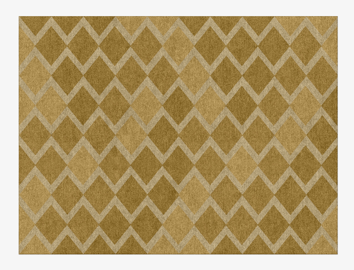 Coffee Patch Geometric Rectangle Hand Knotted Tibetan Wool Custom Rug by Rug Artisan