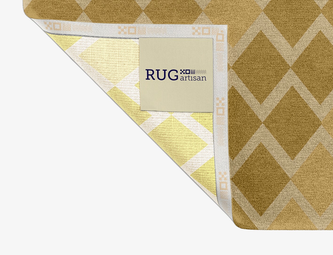 Coffee Patch Geometric Rectangle Hand Knotted Tibetan Wool Custom Rug by Rug Artisan