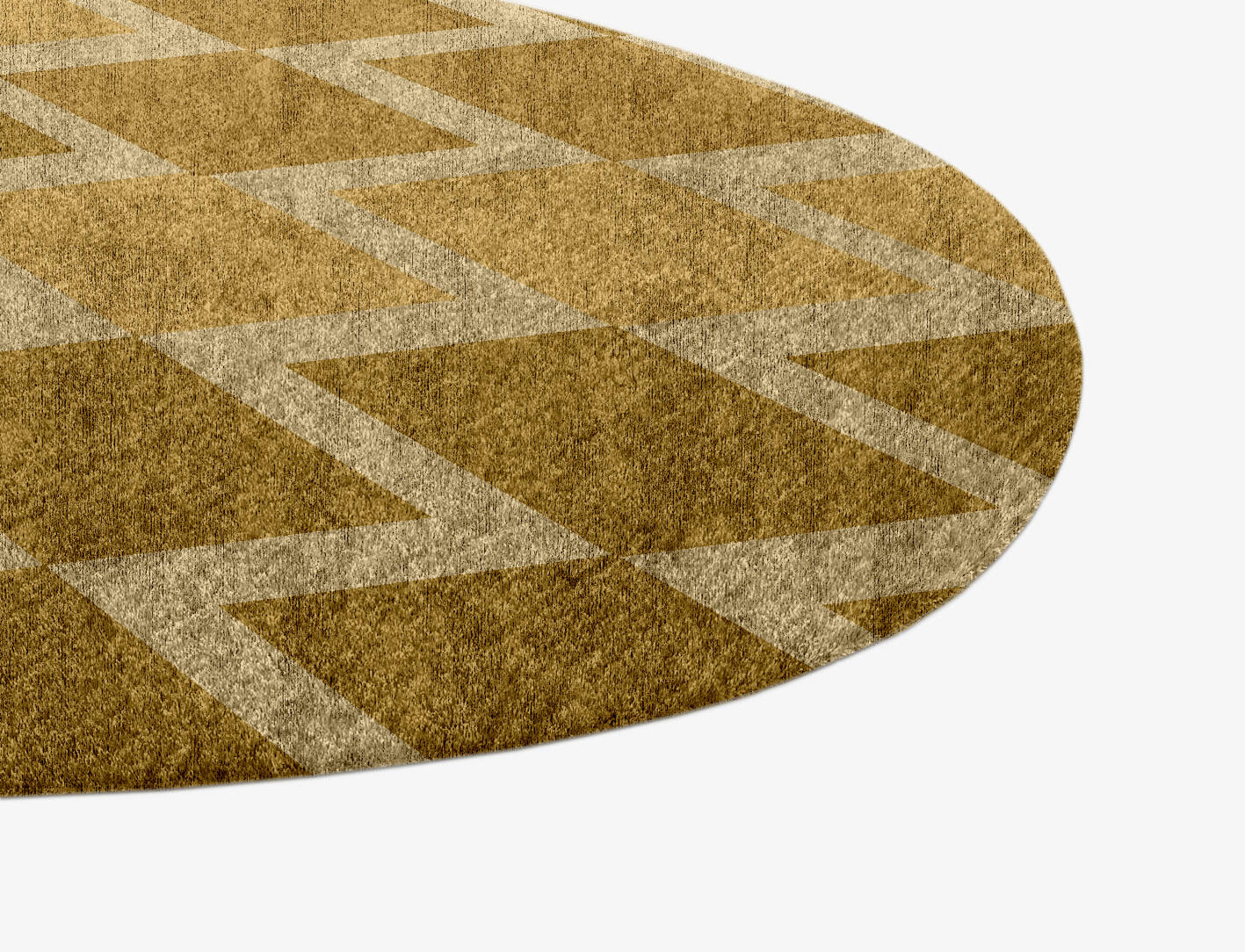 Coffee Patch Modern Geometrics Splash Hand Knotted Bamboo Silk Custom Rug by Rug Artisan